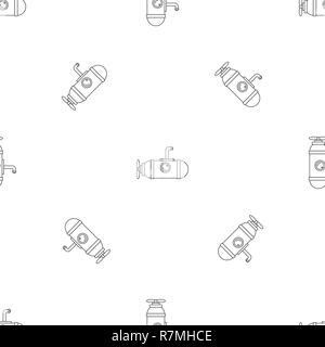 Small submarine icon. Outline illustration of small submarine vector icon for web design isolated on white background Stock Vector