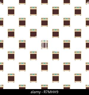 Stove oven pattern seamless vector repeat for any web design Stock Vector
