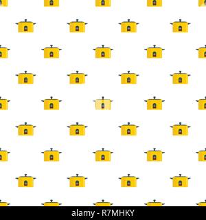 Pressure saucepan pattern seamless vector repeat for any web design Stock Vector
