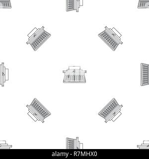 Old typewriter icon. Outline illustration of old typewriter vector icon for web design isolated on white background Stock Vector