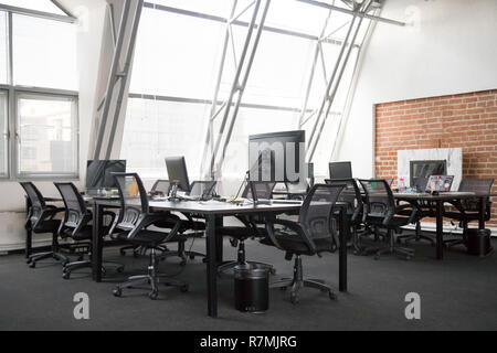 Modern view of empty office space interior Stock Photo