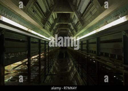 part of an abandoned coal mine, lost places Stock Photo