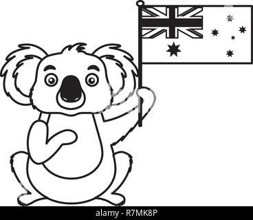 koala with hat australian flag celebration Stock Vector Image & Art - Alamy