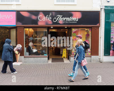 High Street Brands and shoppers Truro Cornwall, 2018  Robert Taylor/Alamy Live News. Truro, Cornwall, UK. Stock Photo