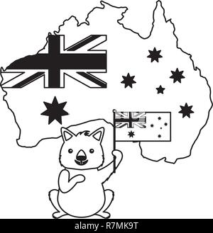 Wombat and Australia map Stock Vector Image & Art - Alamy
