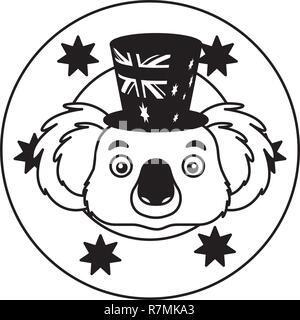 koala hat australian flag emblem Stock Vector Image & Art - Alamy