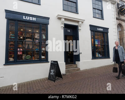 High Street Brands and shoppers Truro Cornwall, 2018  Robert Taylor/Alamy Live News. Truro, Cornwall, UK. Stock Photo