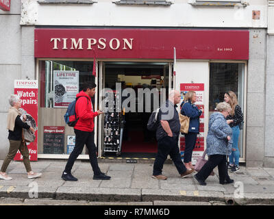 High Street Brands and shoppers Truro Cornwall, 2018  Robert Taylor/Alamy Live News. Truro, Cornwall, UK. Stock Photo