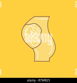 Uterus icon vector, filled flat sign, solid pictogram isolated on