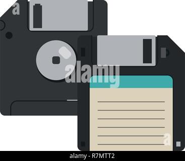 Computer diskettes isolated Stock Vector