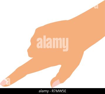 Hand pointing down Stock Vector