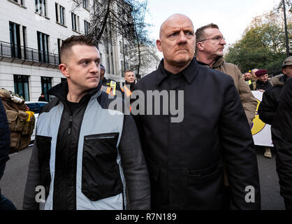 Tommy Robinson at Pro-Brexit march and protest London Stock Photo
