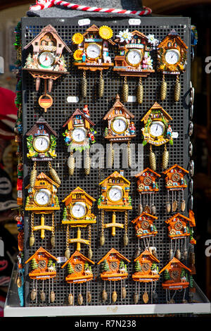 Heidelberg old town, souvenirs, souvenir shop, cuckoo clock, Stock Photo