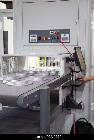 Automation robotic arm flexible loader machine Stock Photo