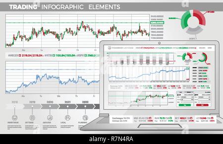 Trading Infographic Elements Stock Vector