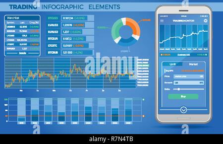 Trading Infographic Elements Stock Vector