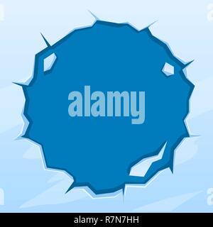 Round ice frame Stock Vector