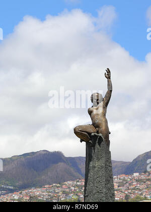 Monument of the Autonomy of Madeira in Funchal Stock Photo