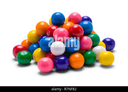 Pile of Gum Balls Isolated on White Background.