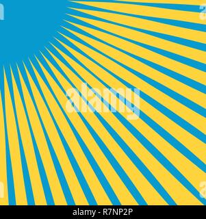 Converging lines from a corner spot Stock Vector
