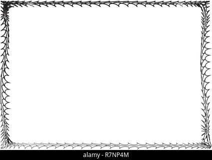 Spike lines scribble frame Stock Vector