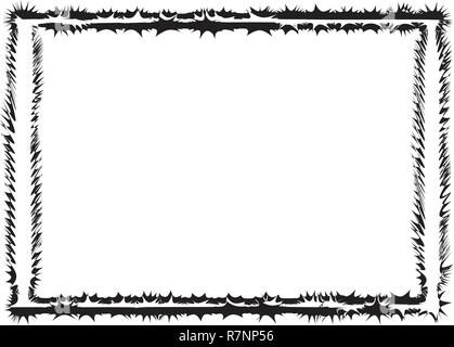 Spike lines scribble frame Stock Vector