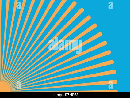 Converging lines from a corner spot Stock Vector