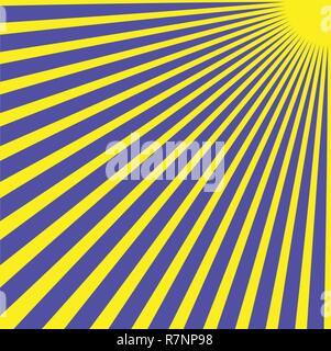Converging lines from a corner spot Stock Vector