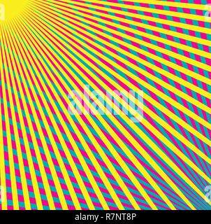 Converging lines from a corner spot Stock Vector