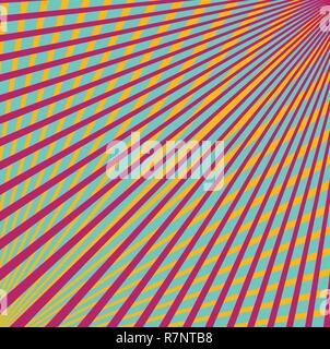 Multi colored converging lines Stock Vector