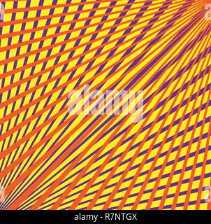 Multi colored converging lines Stock Vector
