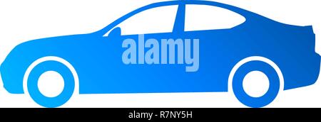 Car symbol icon - blue gradient, 2d, isolated - vector illustration ...