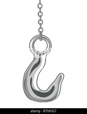 Hook from tap on white background is insulated Stock Vector