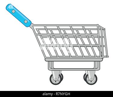 Shopping cart isolated on white background.Vector illustration Stock Vector