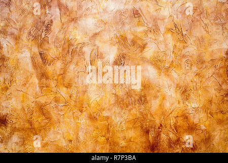 textured decorative plaster walls on the street Stock Photo