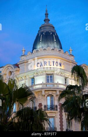 France, Alpes Maritimes, Cannes, the Carlton on the Croisette Stock Photo