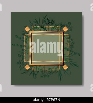 golden square laurel wreath Stock Vector Image & Art - Alamy