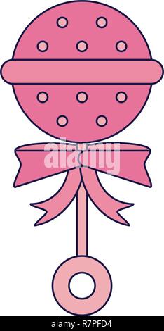baby maraca symbol Stock Vector