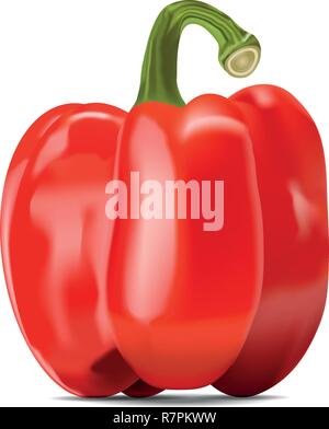 Vector Red Bell Peppers Stock Vector