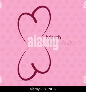 Vector templates design for women's day on 8th March Stock Vector