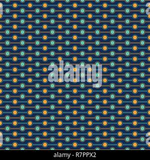 Geometric circle shape vector seamless pattern Stock Vector