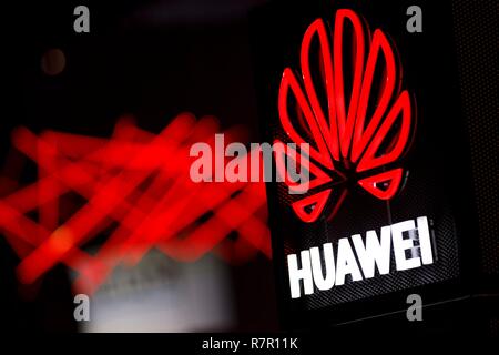 Cologne, Deutschland. 08th Nov, 2018. Huawei logo at DIGITAL 2018 in Koelnmesse. Koln, 08.11.2018 | usage worldwide Credit: dpa/Alamy Live News Stock Photo
