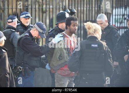 Intruder arrested inside the grounds of Parliament, Westminster, London Credit: Finnbarr Webster/Alamy Live News Stock Photo
