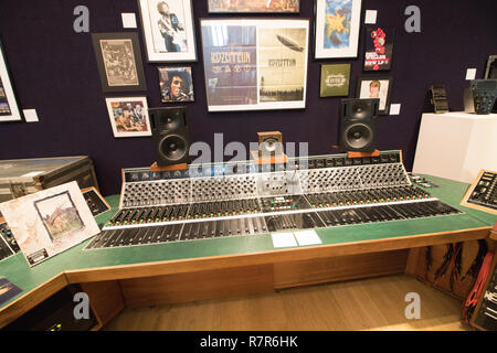 London UK. 11th December 2018. Unique Helios Centric Console used By Rock Music Legends, Led Zeppelin, Bob Marley, David Bowie, Eric Clapton, George Harrison, Rolling Stones, Paul Weller, Jimi Hendrix and other celebrity users. Credit: amer ghazzal/Alamy Live News Stock Photo
