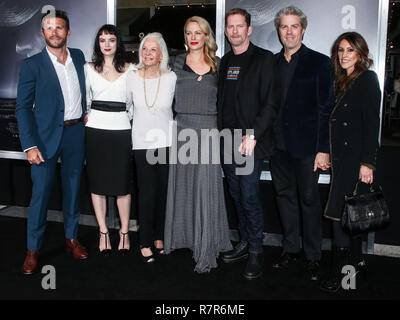 WESTWOOD, LOS ANGELES, CA, USA - DECEMBER 10: Scott Eastwood, Maggie Johnson, Graylen Spencer Eastwood, Alison Eastwood and Stacy Poitras arrive at the Los Angeles Premiere of Warner Bros. Pictures' 'The Mule' held at the Regency Village Theatre on December 10, 2018 in Westwood, Los Angeles, California, United States. (Photo by Image Press Agency) Stock Photo