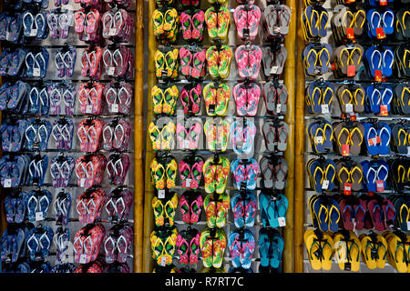 Flip flops. Flip flop shoes for sale Stock Photo