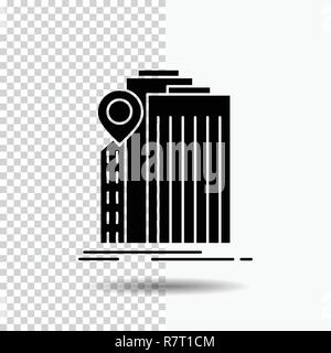 bank, banking, building, federal, government Glyph Icon on Transparent Background. Black Icon Stock Vector