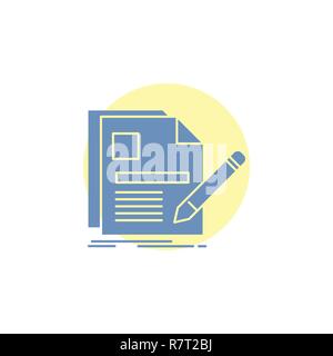 Resume paper document glyph icon Royalty Free Vector Image