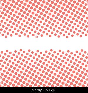 Stylish vector banner with place for your text in center. Template in Living Coral color. Stock Vector