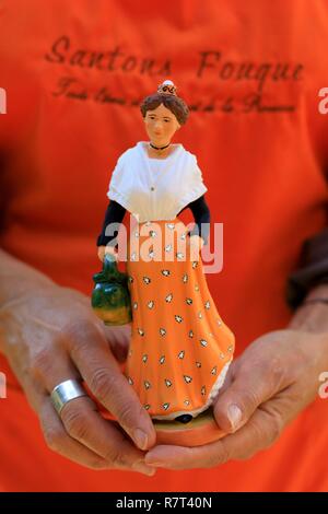 France, Bouches du Rhone, Aix en Provence, santons Fouque, Young Arlesian Stock Photo